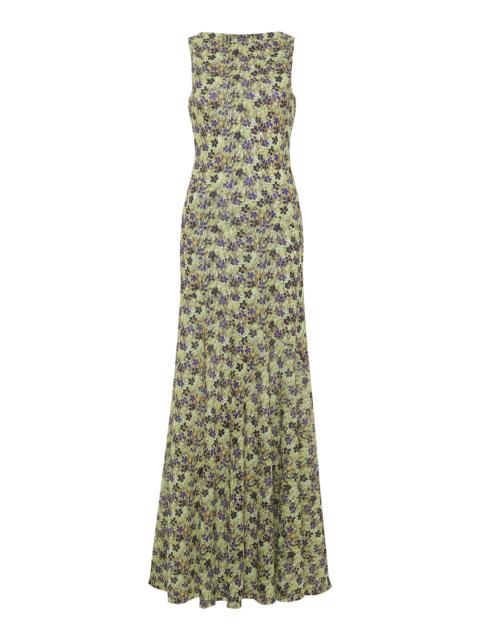 SIEDRÉS Fens Floral Mesh Maxi Dress floral
