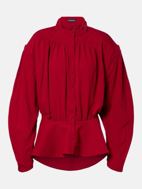 MUGLER re/edit Hiver Russe crêpe twill blouse