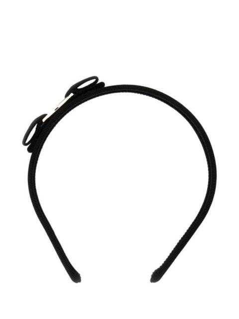FERRAGAMO Black fabric hairband