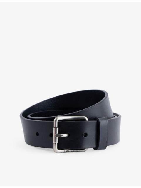 Loewe Roller Curve Branded Leather Belt