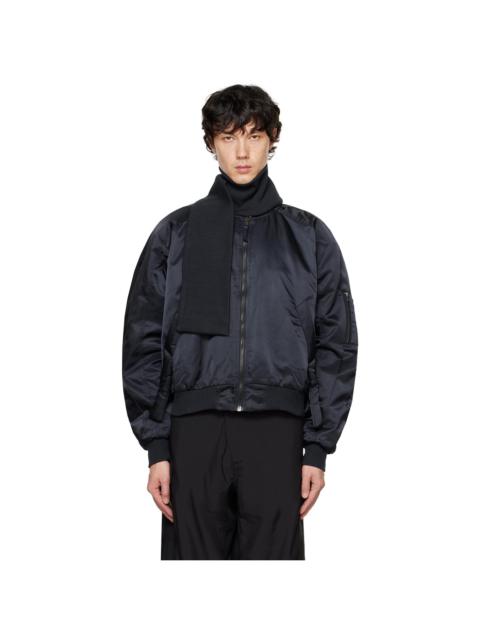 OTTOLINGER Navy Scarf Bomber Jacket