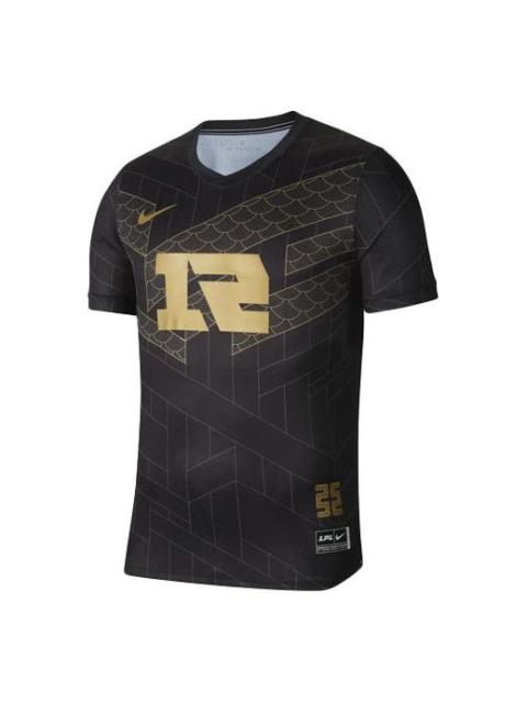 Nike Men's Nike x LPL Crossover RNG League Of Legends Pro League Teams Quick Dry Short Sleeve Gold T-Shir