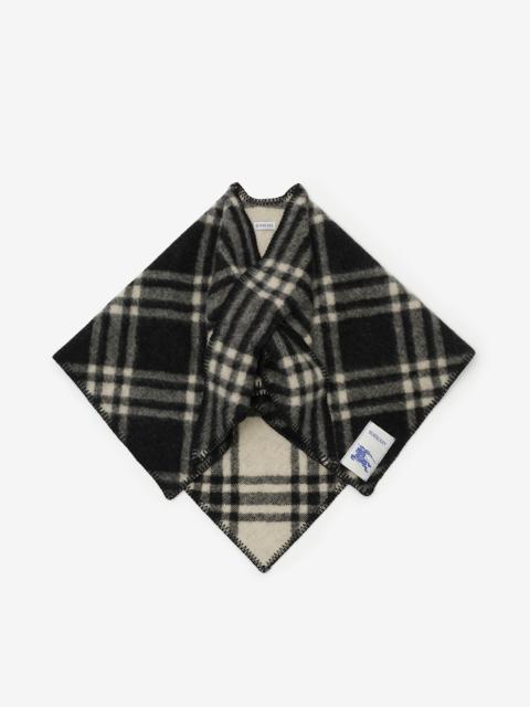 Burberry Check Wool Scarf Capelet