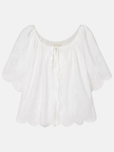 FAITHFULL Fondaco broderie anglaise top