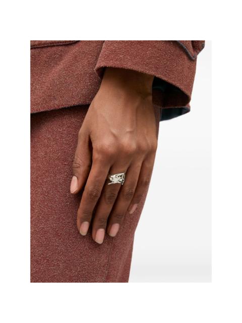 MM6 Maison Margiela mermaid-textured ring