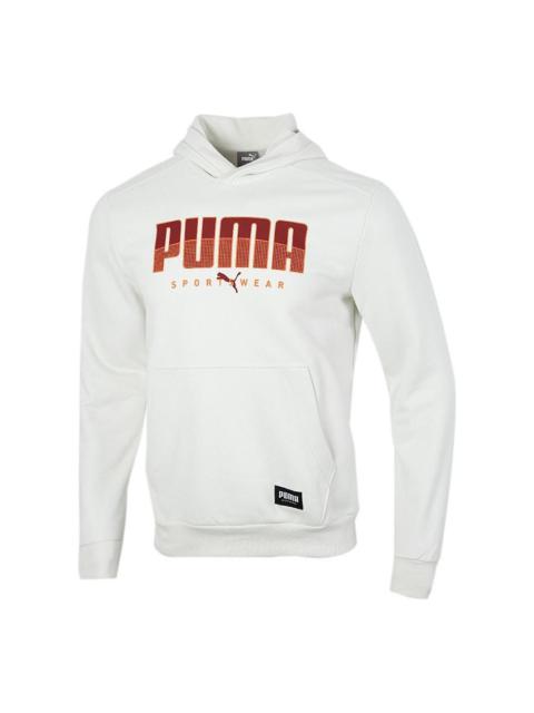 PUMA Athletics Hoodie 'White Orange' 586543-05