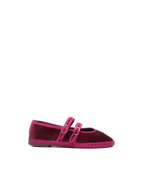 FLABELUS Claire buckle-strap ballet flats