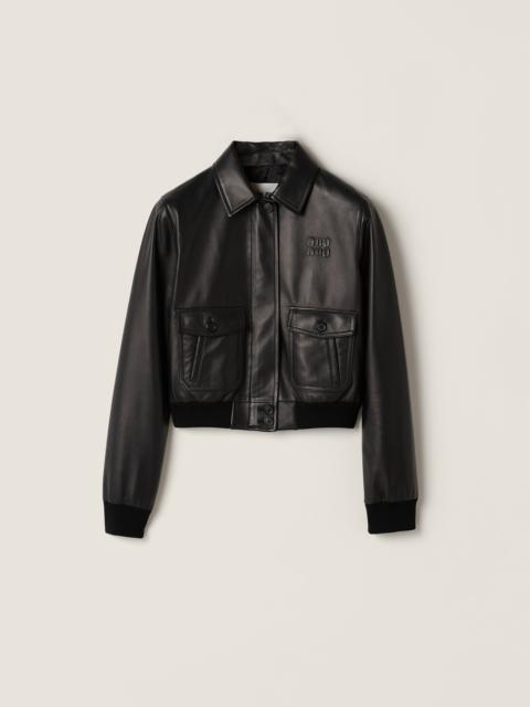 Miu Miu Nappa leather blouson jacket