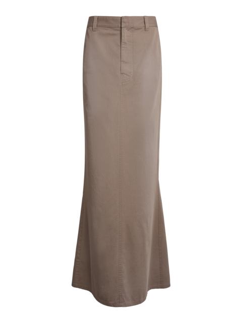 BALENCIAGA Workwear Cotton-Twill Maxi Skirt neutral
