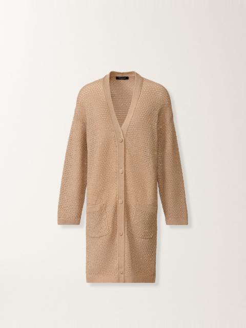 FABIANA FILIPPI Cotton tape cardigan with sequins