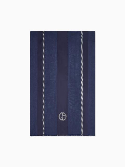 GIORGIO ARMANI SILK-BLEND JACQUARD STOLE