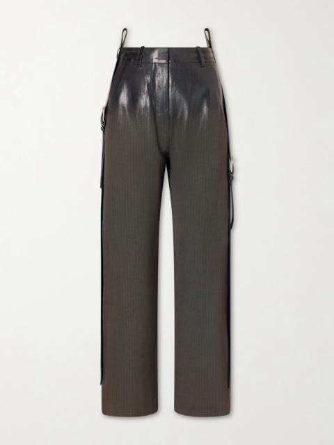 Acne Studios Puja Coated Herringbone Degradé Straight-leg Pants
