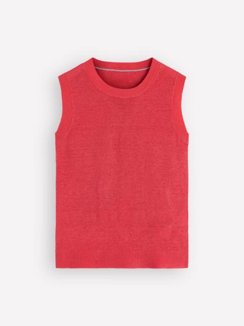 BODEN Agnes Linen Tank-Pink