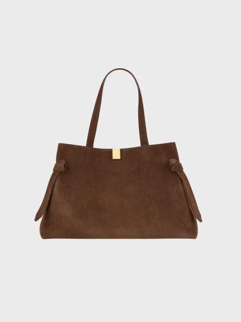 Yuzefi Gyoza Tote Suede Bag  Chocolate ONESIZE