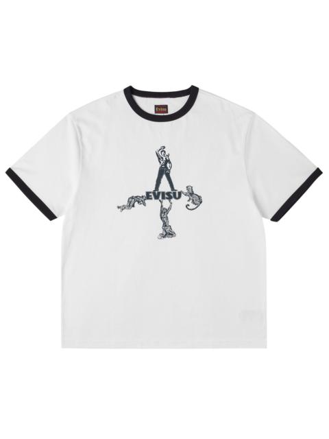 EVISU Miner and Leopard Ringer T-shirt