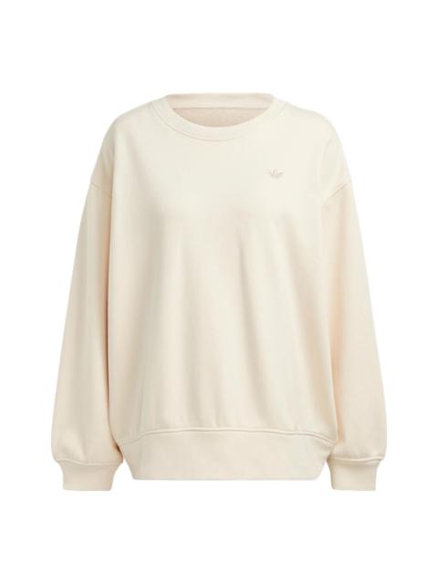 (WMNS) adidas Premium Essentials Oversized Sweatshirts 'White' IC4977
