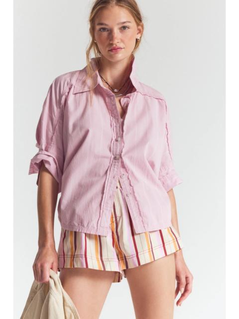 FREE PEOPLE We The Free Seaside Cotton Stripe Shirt