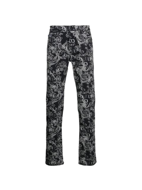 VERSACE JEANS COUTURE logo-print straight-leg jeans