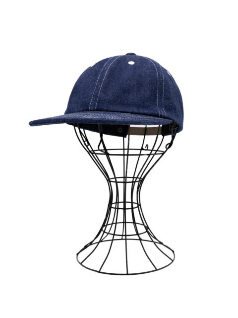 BEAMS PLUS 6 Panel Herringbone Cap - Indigo
