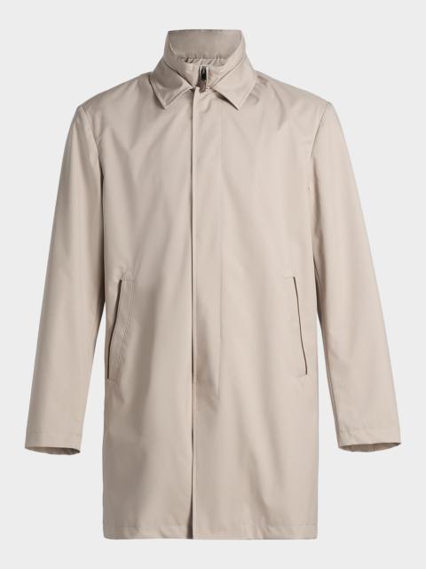 Canali Men's Silk-Touch Water-Resistant Raincoat