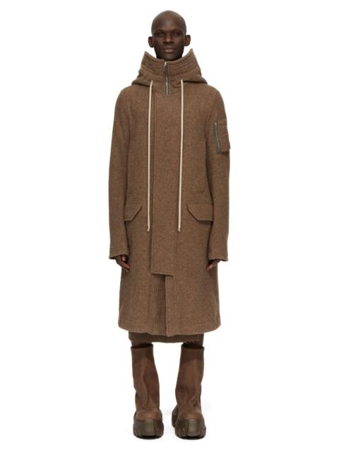 【SALE】RICK OWENS MEGAPARKA Black Porterville Megaparka Coat by Rick Owens on Sale