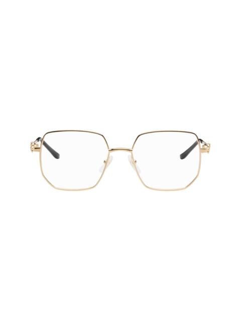 Cartier Gold Panthère de Cartier Squared Glasses