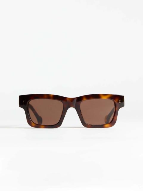 JW Anderson JWA02 RECTANGULAR SUNGLASSES IN HAVANA