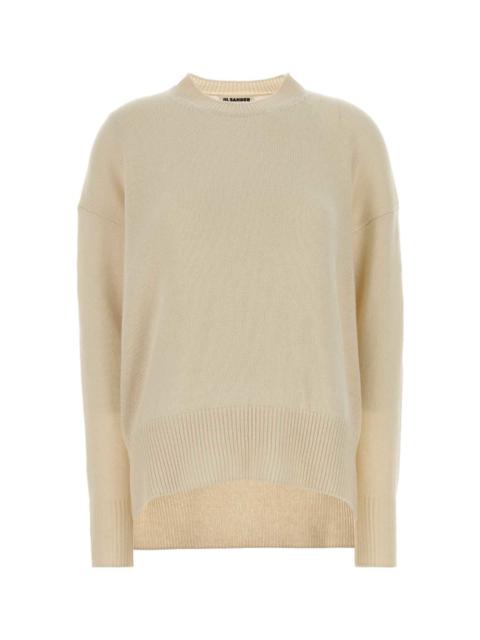Jil Sander Ivory Cashmere Oversize Sweater