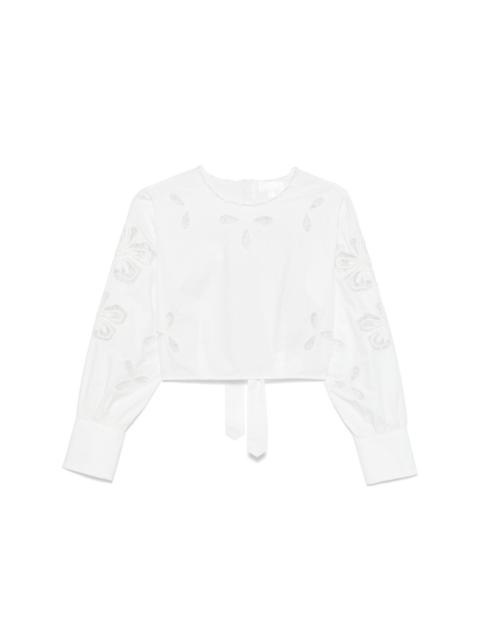 Sandro floral-embroidered blouse