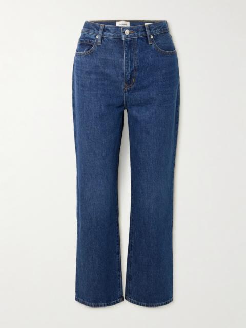 FRAME + Net Sustain Le Jane Ankle Cropped High-rise Straight-leg Organic Jeans