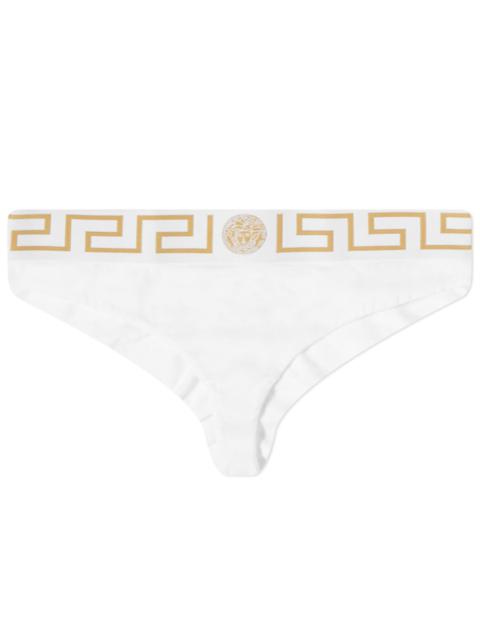 Versace Thong With Greek 4 at FORZIERI
