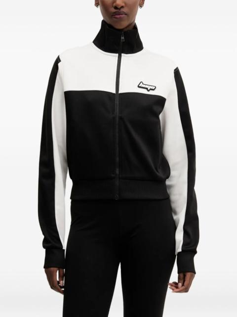 HUGO colour-block zip-up sweatshirt
