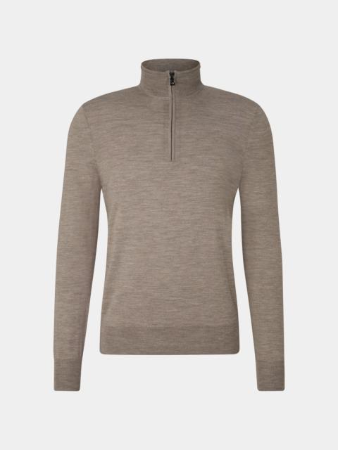 BOGNER Jouri half-zippered sweater in Taupe