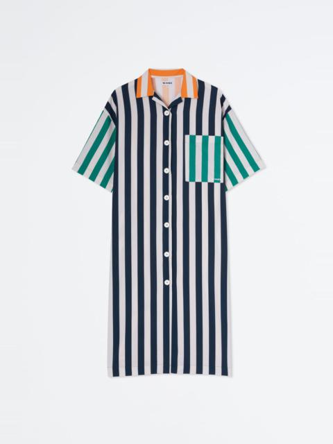 SUNNEI STRIPED NYLON SHIRT DRESS