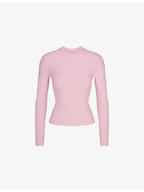 SKIMS Long-Sleeve Cotton-Jersey T-Shirt