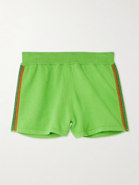 GUEST IN RESIDENCE Runner Striped Cotton And Cashmere-blend Shorts
