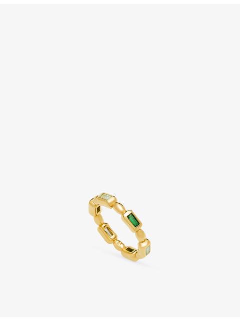 MISSOMA Molten Gemstone 18ct Gold-Plated Brass Stacking Ring