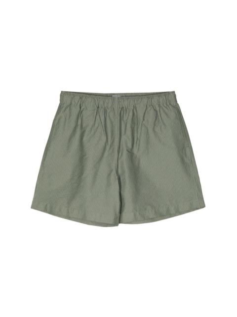 pinstripe cotton-blend shorts