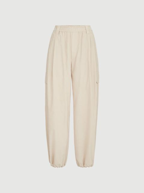 Brunello Cucinelli Techno cotton and cashmere corduroy baggy cargo trousers