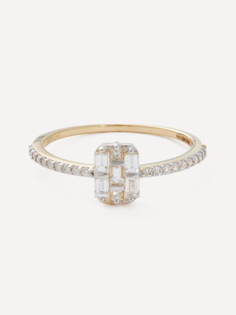 MATEO 14ct Gold Mosaic Diamond Ring