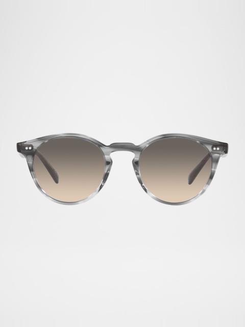 Oliver Peoples Men's The Romare Sun Keyhole-Bridge Round Sunglasses