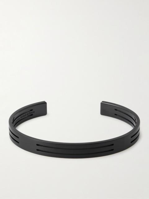 le gramme 8g Punched Ribbon Recycled-Titanium Cuff Black