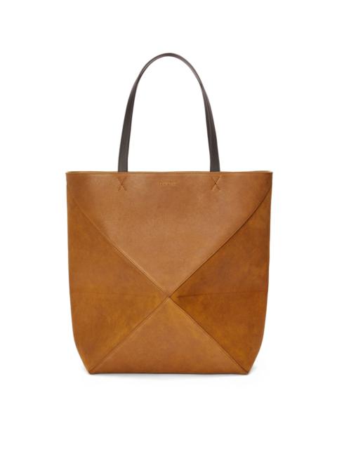 Loewe XL Puzzle Fold tote in pressed suede