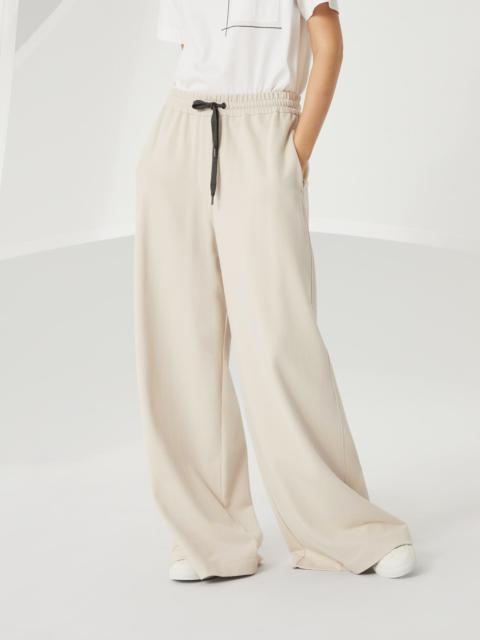 Brunello Cucinelli Cotton smooth French terry track trousers