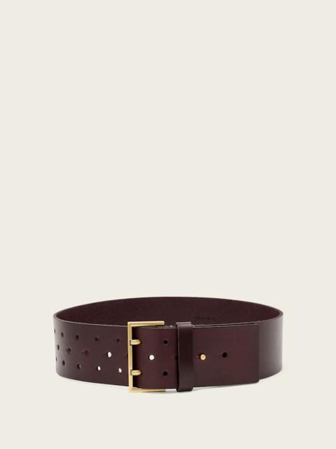 ALLSAINTS LEO LEATHER WIDE BELT