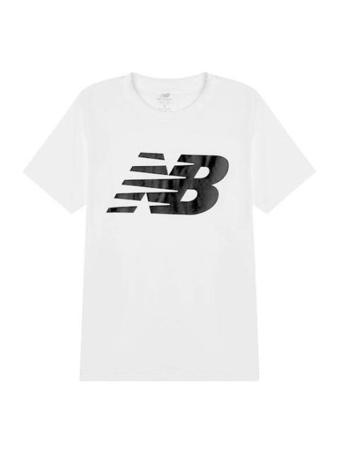 New Balance Classic Flying Graphic Tee 'White Black' MT03919-WT