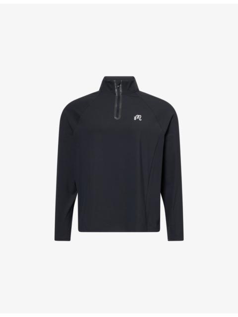 malbon Funnel-Neck Raglan-Sleeve Stretch-Woven Top