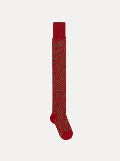 Vivienne Westwood TIGER OVER THE KNEE SOCKS