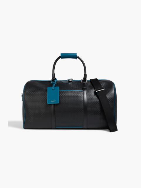 Serapian Embossed coated-canvas weekend bag