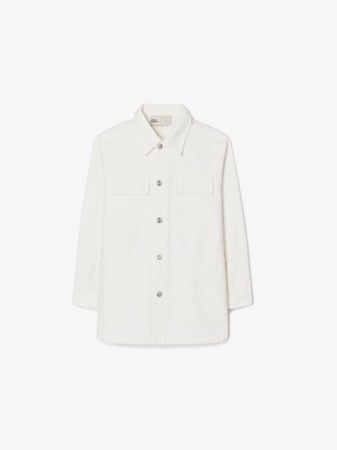 TORY BURCH T Monogram Denim Barn Jacket